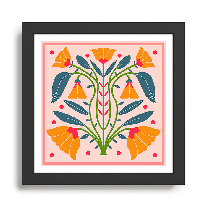 Art Nouveau Symmetric Buttercups Framed Art Print Gallery Image 1