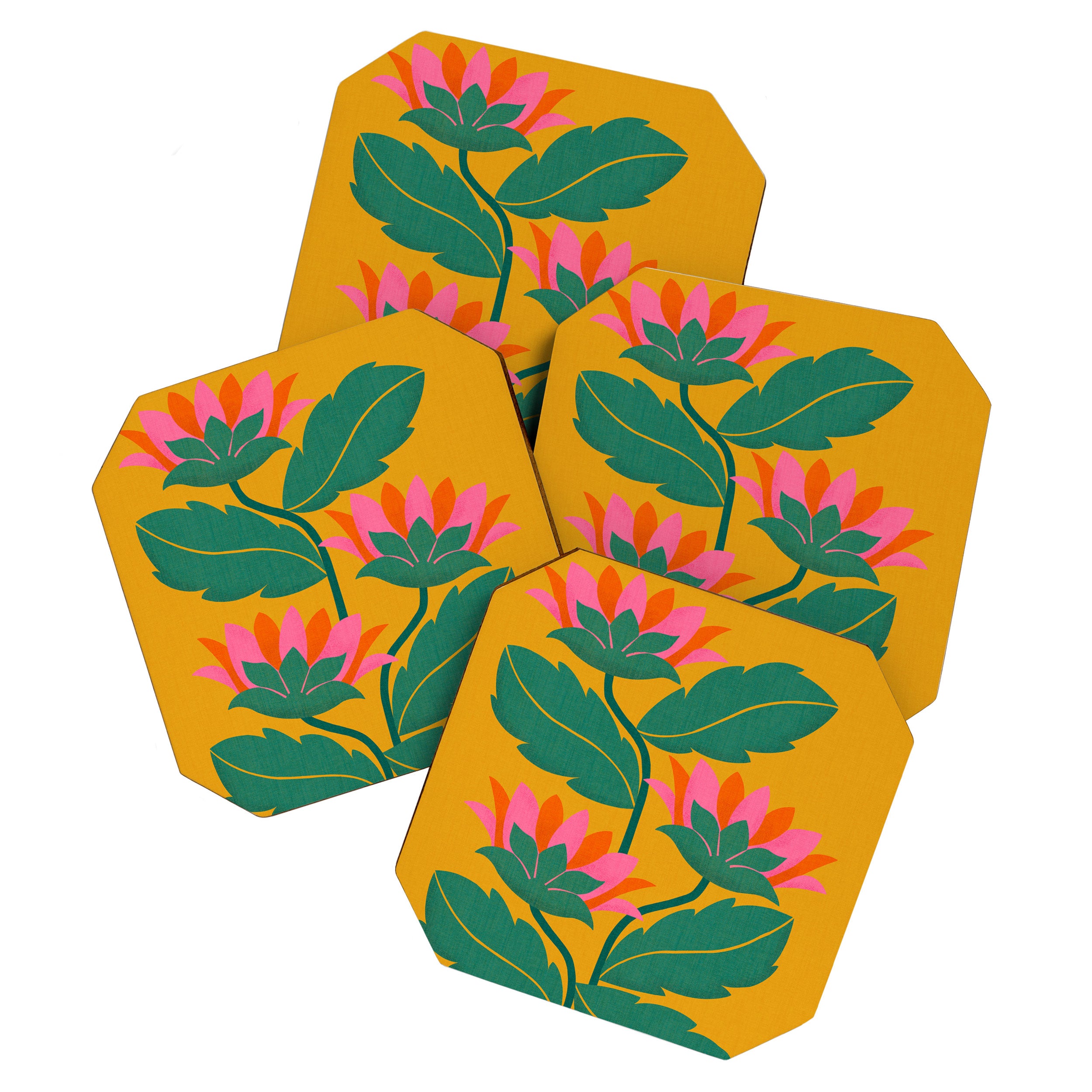 Art Nouveau - Tropical Trio  Coaster Gallery Image 1