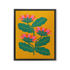 Art Nouveau - Tropical Trio  Framed Canvas Print Gallery Image 6