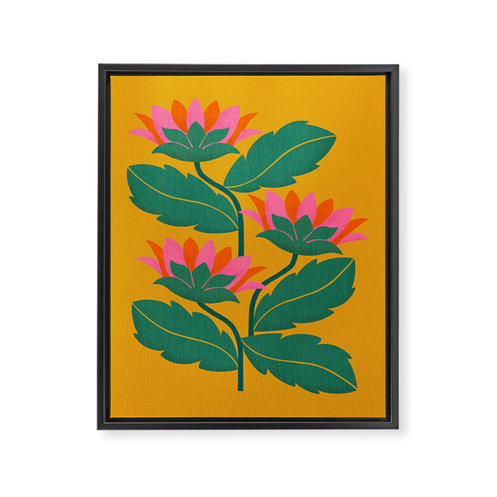 Art Nouveau - Tropical Trio  Framed Canvas Print Gallery Image 1