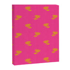 Art Nouveau Yellow Tropical Flowers - Hot Pink Pattern Canvas Print Gallery Image 8