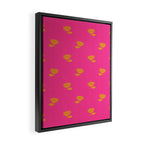 Art Nouveau Yellow Tropical Flowers - Hot Pink Pattern Framed Canvas Print Gallery Image 2