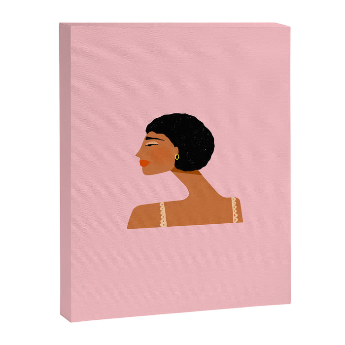 Black Woman Side Profile Canvas Print Gallery Image 1