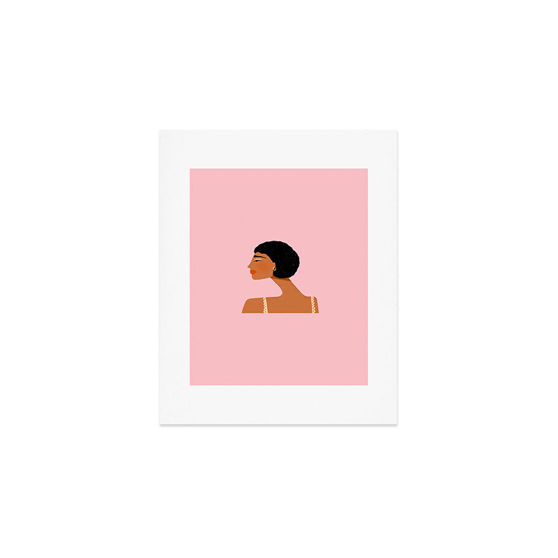 Black Woman Side Profile Art Print Gallery Image 1