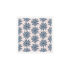 Blue Flowers on Pink Background - Pattern Art Print Gallery Image 1