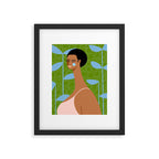 Blue Leaves Framed Art Print Gallery Image 5