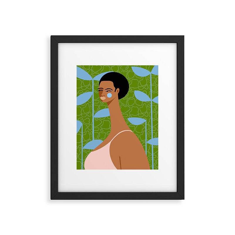 Blue Leaves Framed Art Print Gallery Image 5