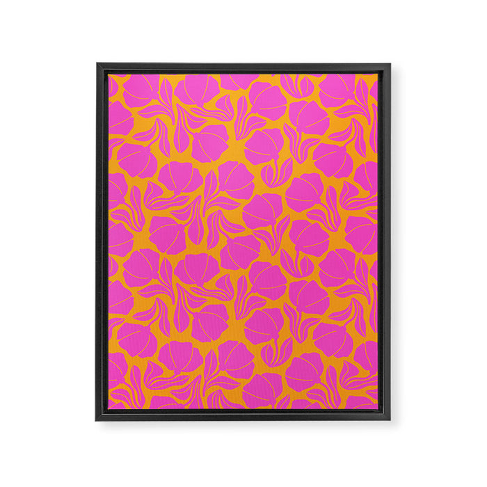 Boho Blooms - Hot Pink Framed Canvas Print Gallery Image 1