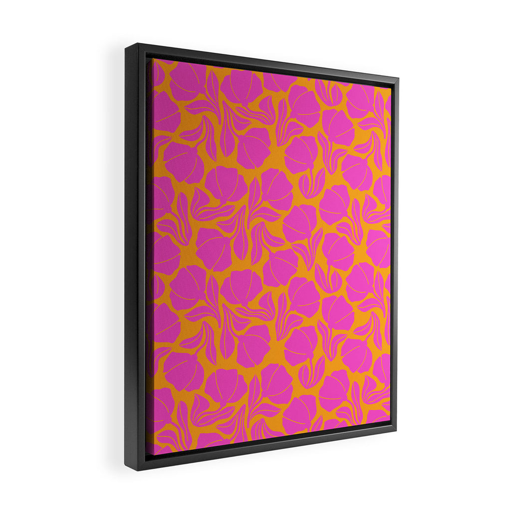 Boho Blooms - Hot Pink Framed Canvas Print Gallery Image 2
