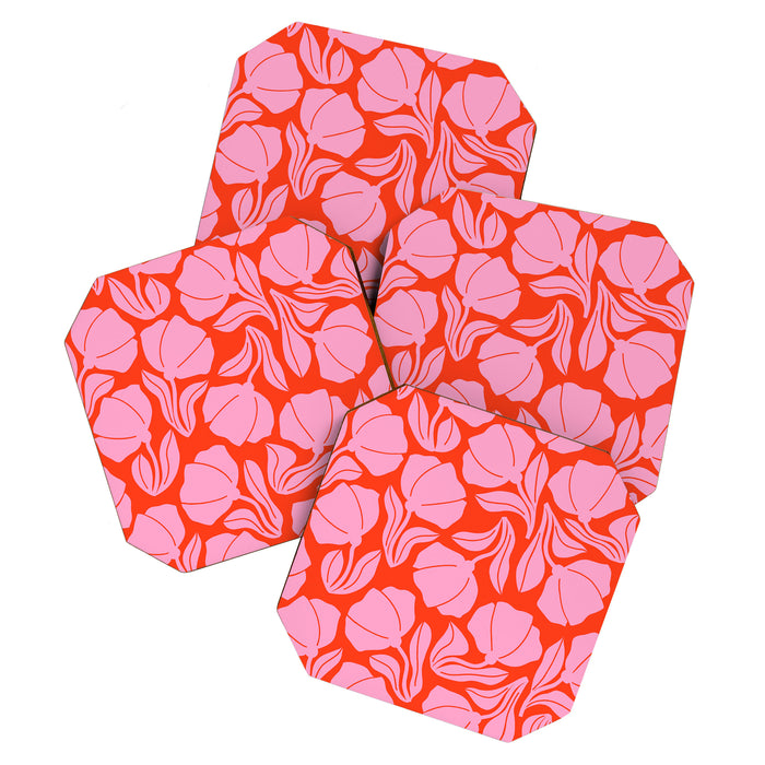 Boho Blooms - Pink Coaster Gallery Image 1