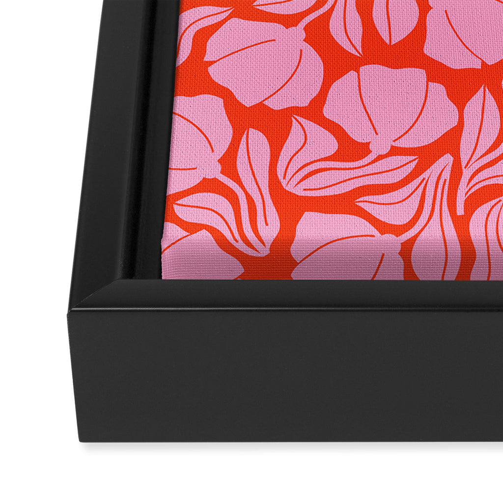 Boho Blooms - Pink Framed Canvas Print Gallery Image 3
