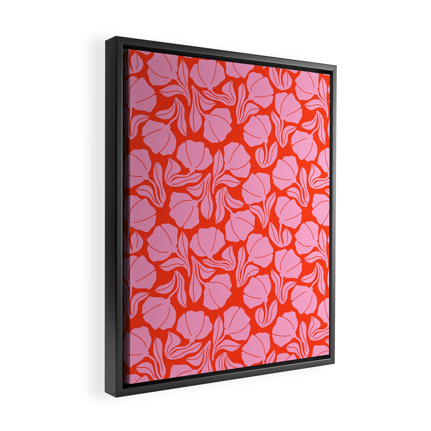 Boho Blooms - Pink Framed Canvas Print Gallery Image 2