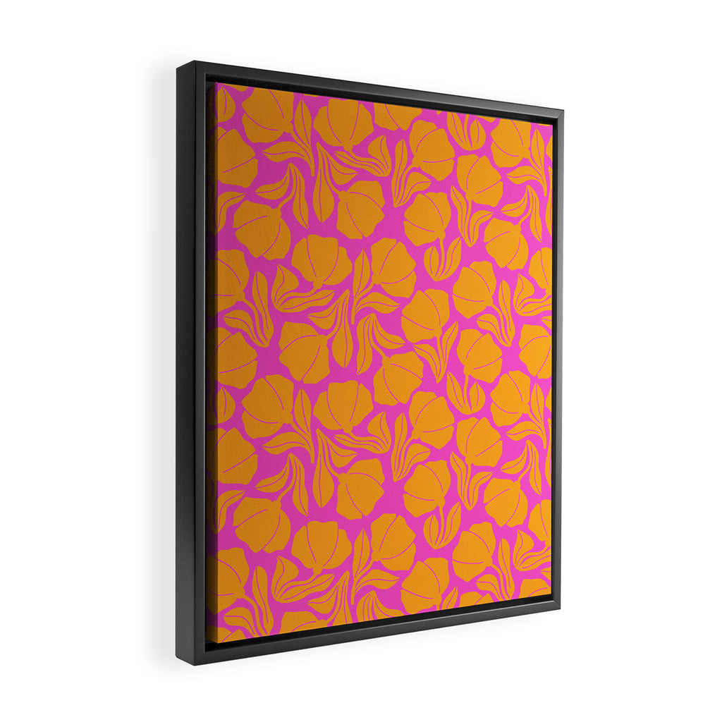 Boho Blooms - Yellow Framed Canvas Print Gallery Image 2