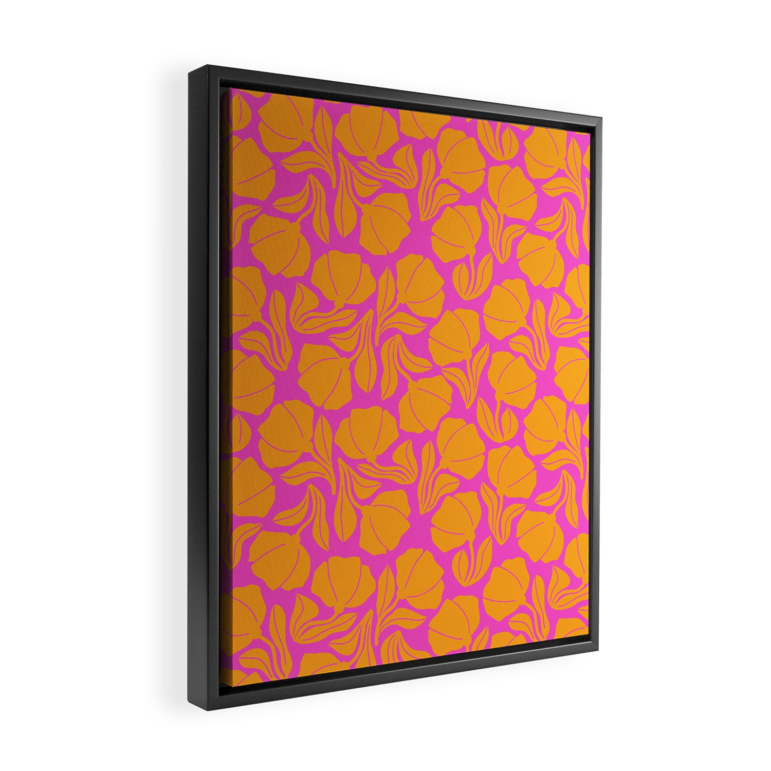 Boho Blooms - Yellow Framed Canvas Print Gallery Image 2