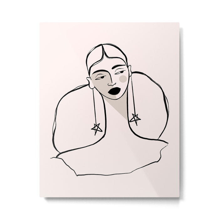 Boho Ponytail Metal Print Gallery Image 1