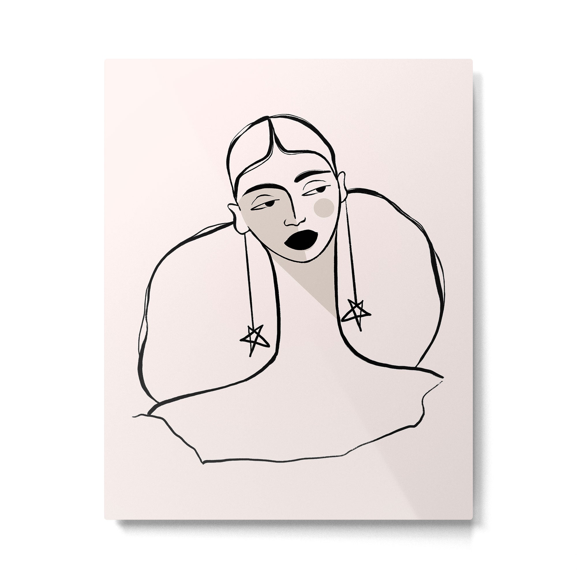 Boho Ponytail Metal Print Gallery Image 6