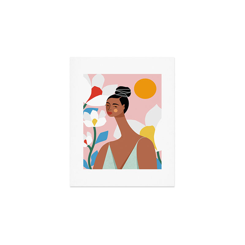 Boho Top Knot Art Print Gallery Image 1