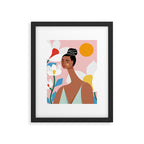 Boho Top Knot Framed Art Print Gallery Image 6