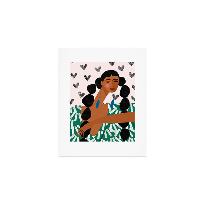 Boho Valentine Braids Art Print Gallery Image 1