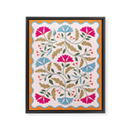 Botanical Tapestry- Folk Floral Art Framed Canvas Print Gallery Image 6