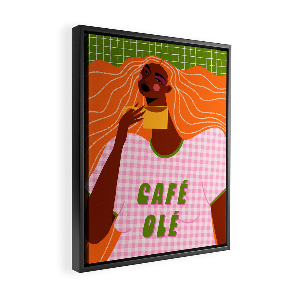 Café Olé - Coffee Bar Styling Framed Canvas Print Gallery Image 2