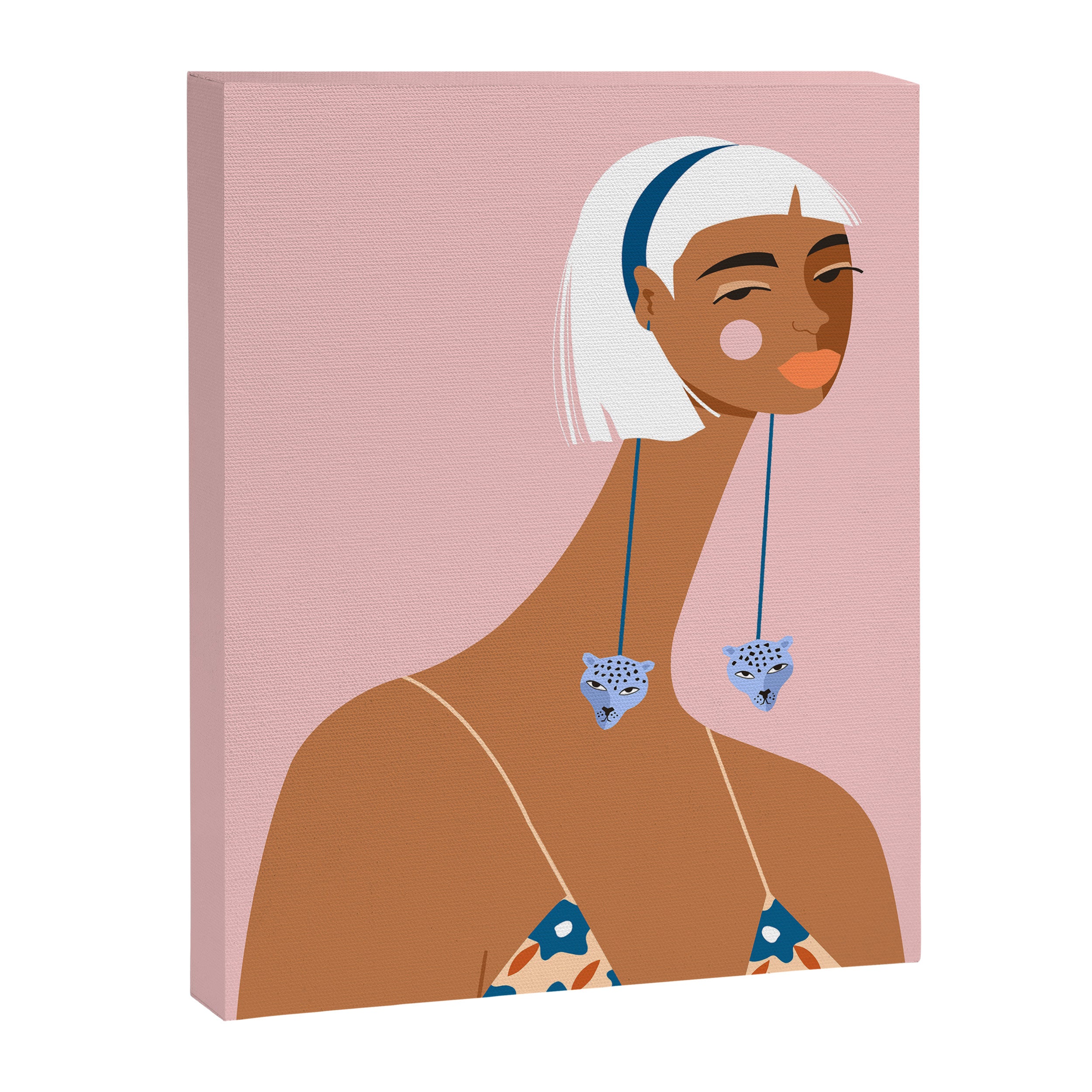 Cheetah Earrings Canvas Print Gallery Image 6