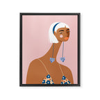 Cheetah Earrings Framed Canvas Print Gallery Image 6