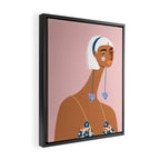 Cheetah Earrings Framed Canvas Print Gallery Image 2