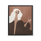 Coffee Hour Inspired by PANTONE 17 1230 Mocha Mousse Framed Canvas Print Gallery Image 8
