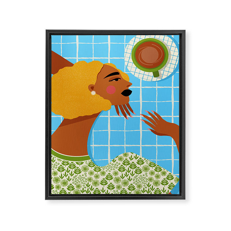 Coffee, Please Framed Canvas Print Gallery Image 6