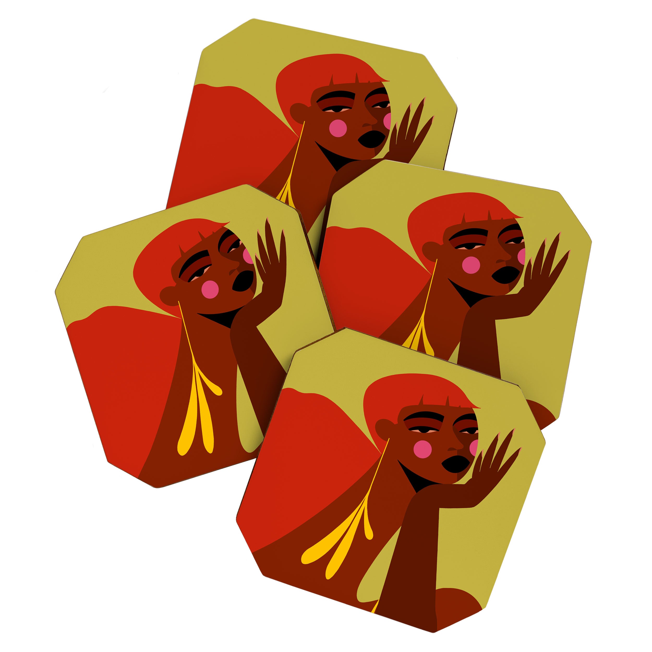 Cowboy Copper Hair Beauty Coaster Gallery Image 1