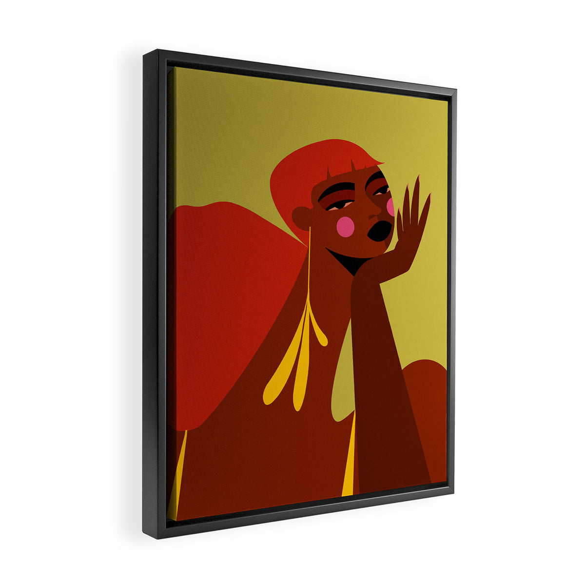 Cowboy Copper Hair Beauty Framed Canvas Print Gallery Image 2