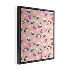 Dainty Blooms Pattern - Pink Framed Canvas Print Gallery Image 2