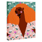 Dainty Floral Beauty - Orange Hair Canvas Print Gallery Image 3