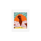 Dainty Floral Beauty - Orange Hair Art Print Gallery Image 1