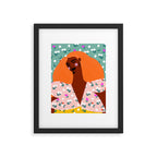 Dainty Floral Beauty - Orange Hair Framed Art Print Gallery Image 5