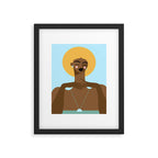 Dreaming in Color - Abstract Black Woman Illustration Framed Art Print Gallery Image 5
