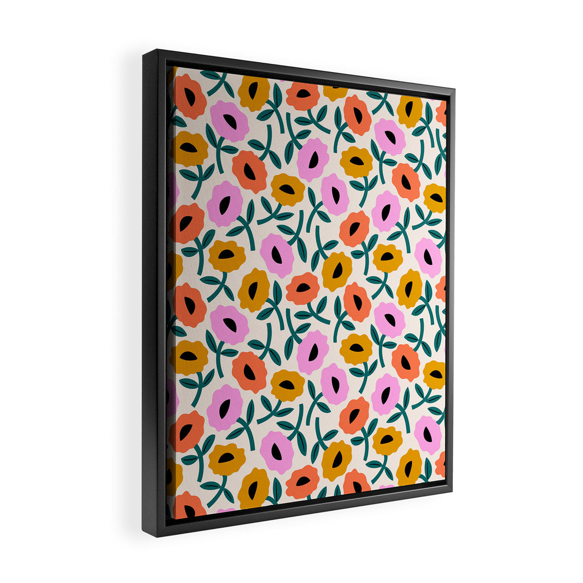 Floral Bliss Framed Canvas Print Gallery Image 2
