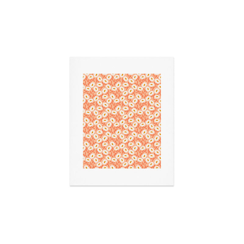 Floral Bliss Pattern - Peach Fuzz Art Print Gallery Image 1