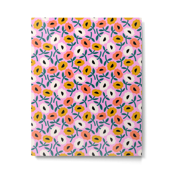 Floral Bliss - Tropical Pink Pattern Metal Print Gallery Image 1