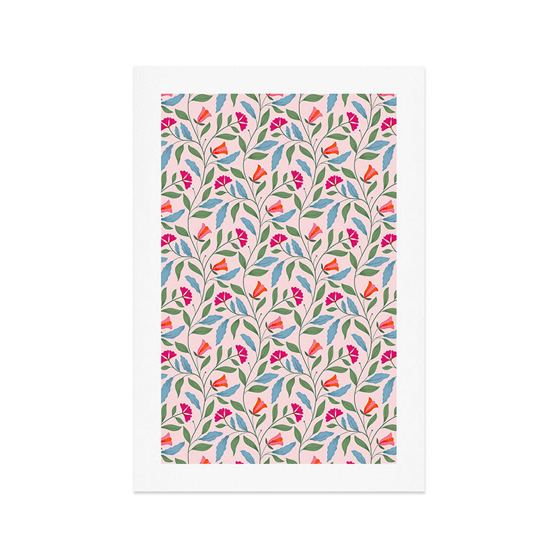 Floral Play - Vintage-Inspired Pattern Art Print Gallery Image 1