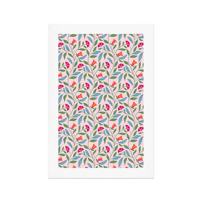 Floral Play - Vintage-Inspired Pattern Art Print Gallery Image 1