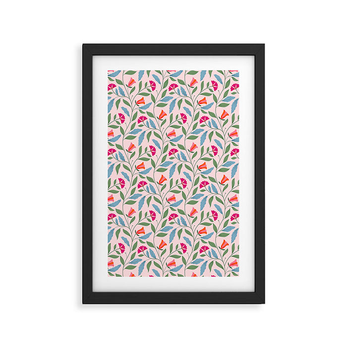 Floral Play - Vintage-Inspired Pattern Framed Art Print Gallery Image 1