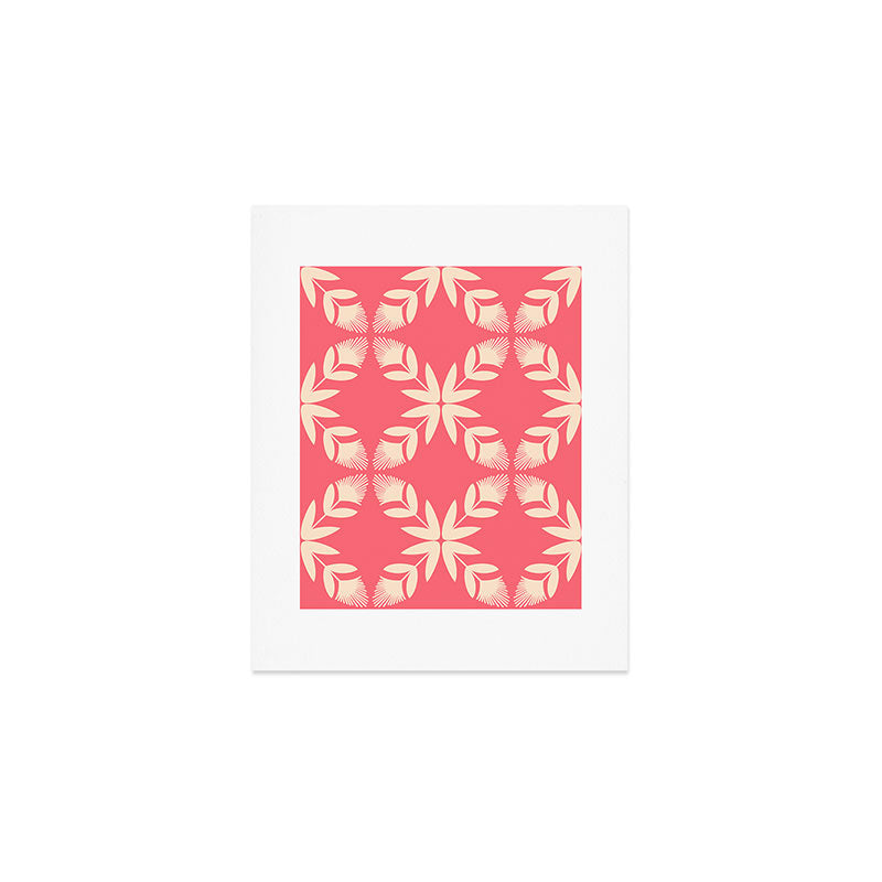 Florals In Coral Art Print Gallery Image 1
