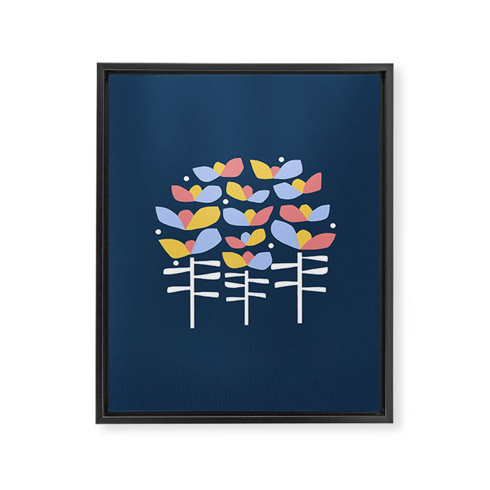 Florals Looking Up Framed Canvas Print Gallery Image 1
