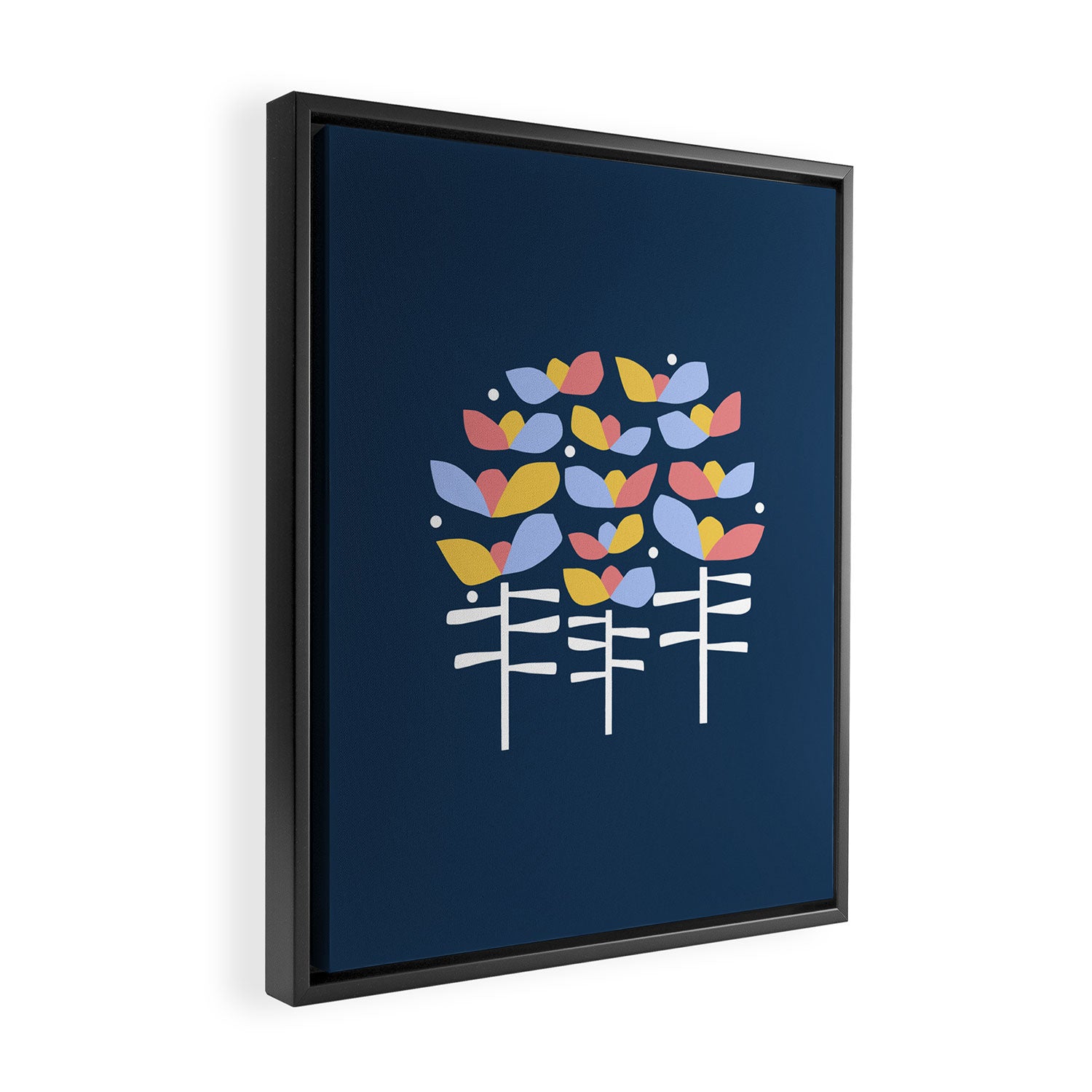 Florals Looking Up Framed Canvas Print Gallery Image 2