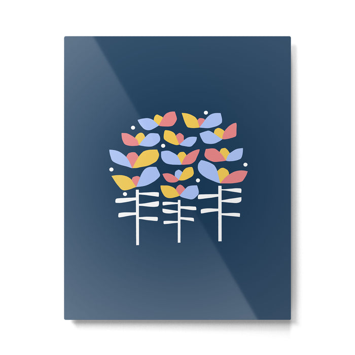 Florals Looking Up Metal Print Gallery Image 1