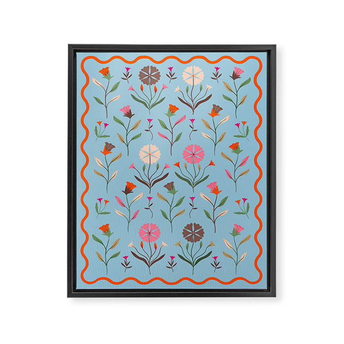 Folk Bouquet - Botanical Wall Art Framed Canvas Print Gallery Image 1