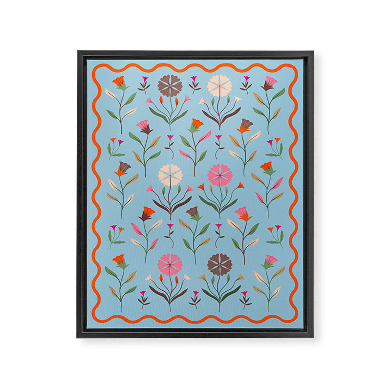 Folk Bouquet - Botanical Wall Art Framed Canvas Print Gallery Image 6