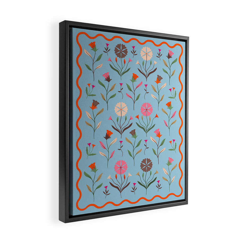 Folk Bouquet - Botanical Wall Art Framed Canvas Print Gallery Image 2